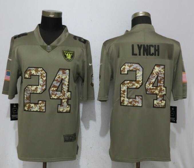 Nike Raiders 24 Marshawn Lynch Olive Camo Salute To Service Limited Jersey,We sell and wholesale Nike Raiders 24 Marshawn Lynch Olive Camo Salute To Service Limited Jersey on line form chian!
